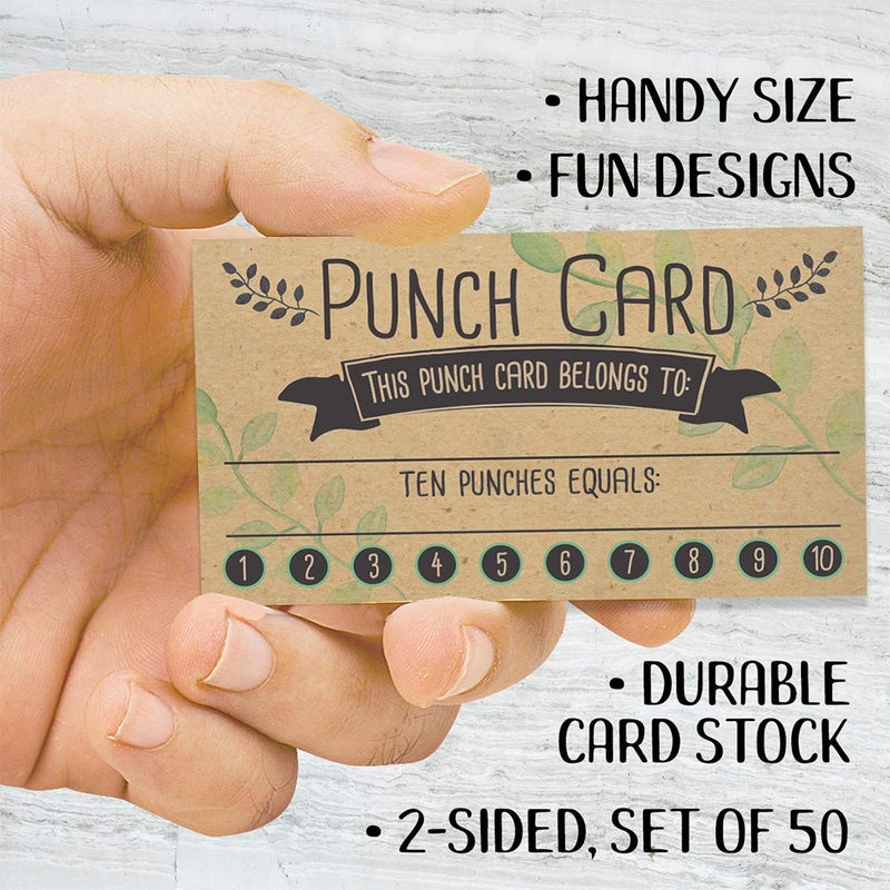 Lone Star Art Punch Cards for Loyalty Rewards â€“ Set of 50 Kraft Vouchers for Small Business, Coffee Shop, Salon, Retail â€“ Blank Gift Reward Stationery for Customer Incentives and Return Promotions (50) - Image 4